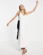Topshop Eyelet Maxi Dress In White