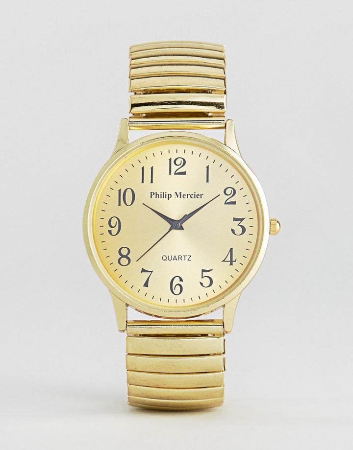 Philip Mercier Gold Bracelet Watch With Gold Dial - Gold