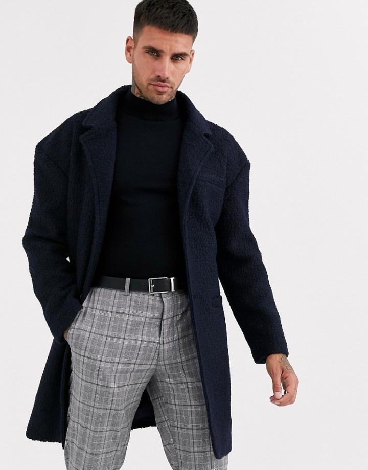 Aray Textured Drop Sholder Overcoat