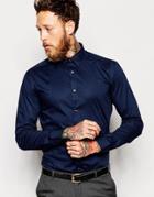 Selected Homme Formal Shirt In Slim Fit With Stretch - Navy