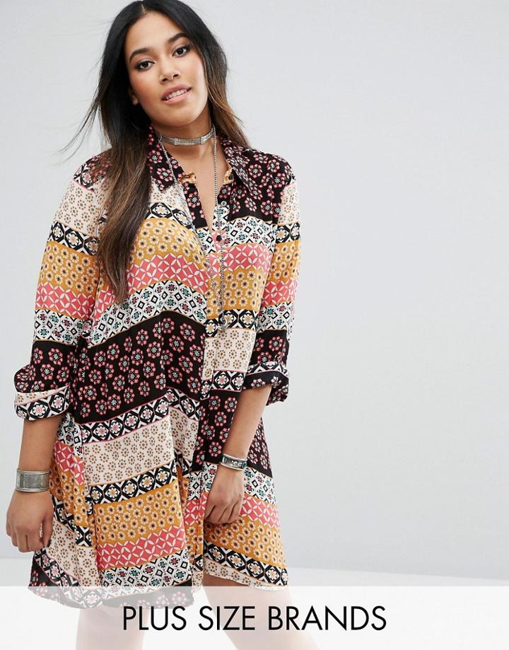 Alice & You Printed Swing Shirt Dress - Multi