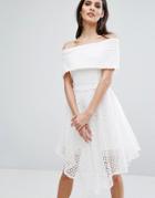 The 8th Sign Broderie Anglaise Bardot Dress - White