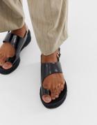 Asos Design Judie Toe Loop Espadrille Sandals - Black