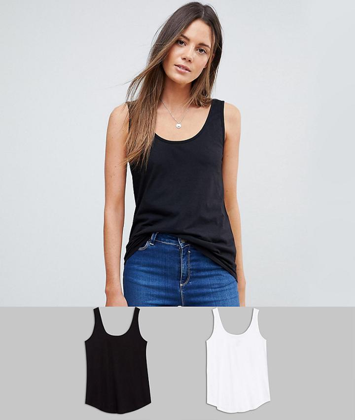 Asos Design Tall Ultimate Tank 2 Pack Save-multi