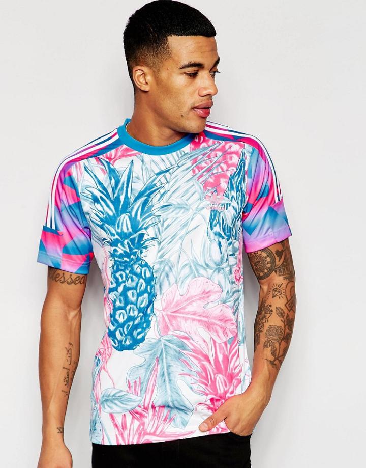 Adidas Originals Floral T-shirt Aj7856 - Pink