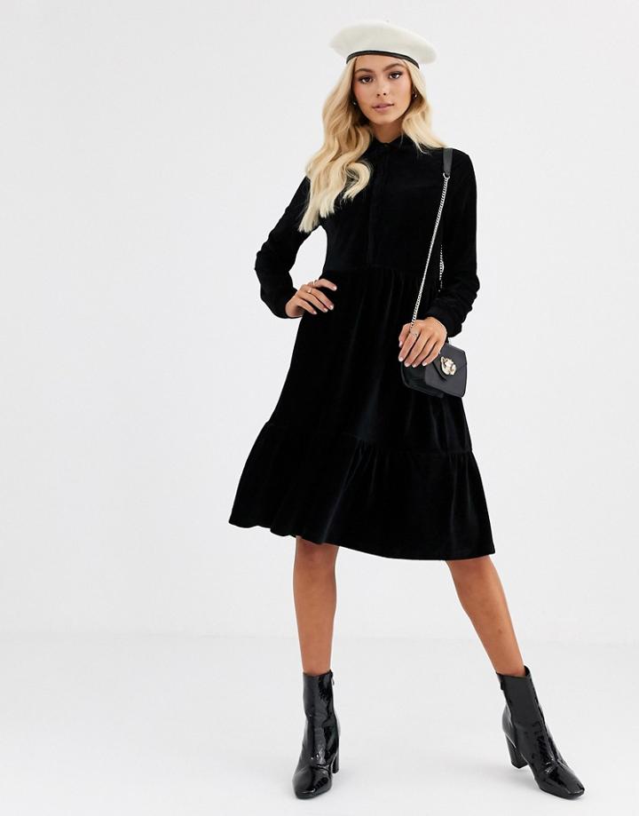 Pieces Cord Tiered Smock Dress
