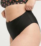 Peek & Beau Curve Exclusive High Waist Bikini Bottom In Black