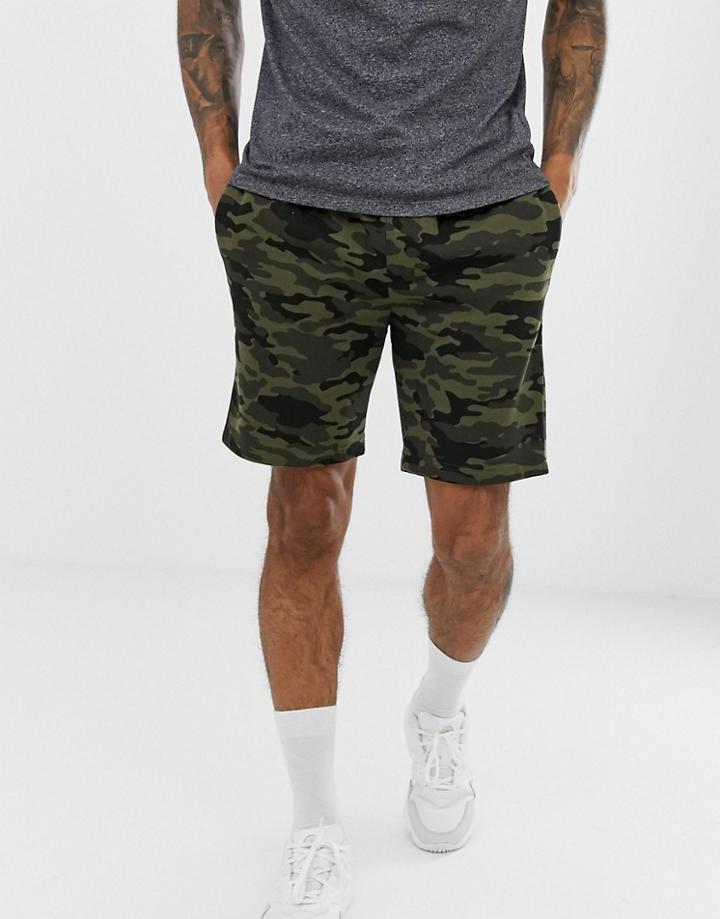 French Connection Camo Jersey Shorts