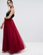 Asos Tulle Maxi Skirt - Red