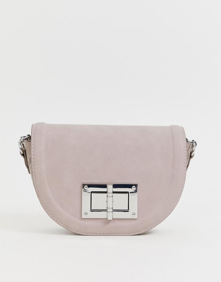 Lipsy Turn-lock Saddle Bag In Lilac - Purple