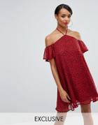Rare London Swing Dress In Leopard Print - Red
