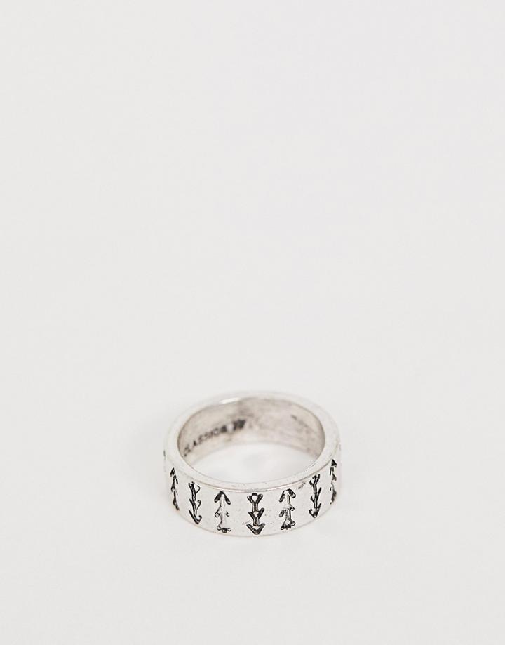 Classics 77 Burnished Silver Band Ring - Silver