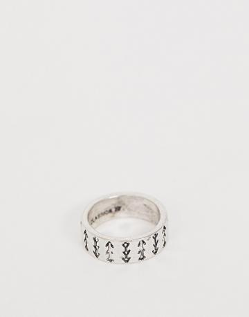 Classics 77 Burnished Silver Band Ring - Silver