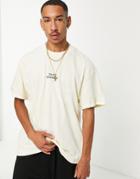 Night Addict Front Logo T-shirt In Cream-white