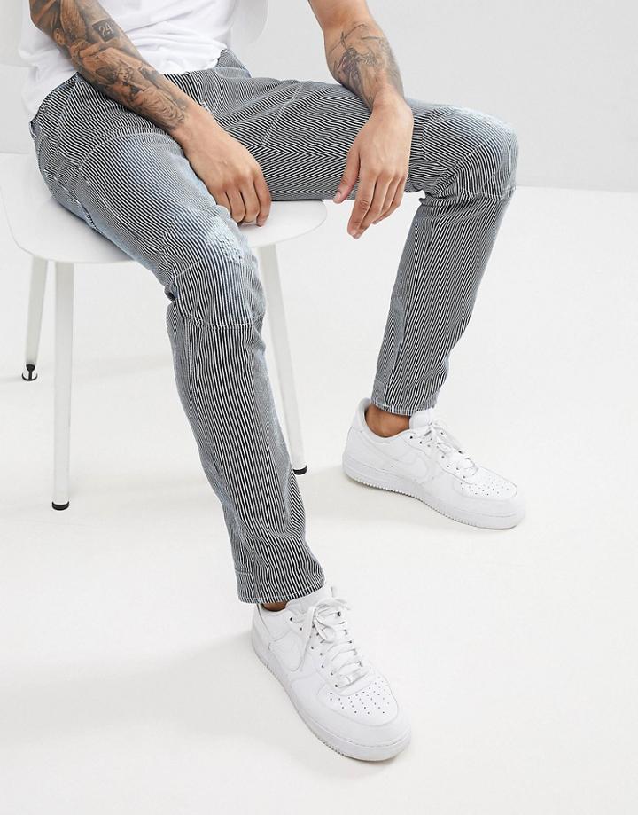 G-star 5620 3d Striped Slim Jeans - Blue