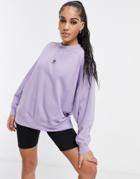 Adidas Originals Trefoil Essentials Logo Sweatshirt In Purple