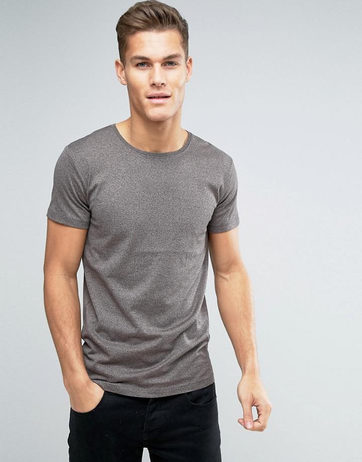Lindbergh T-shirt In Brown Marl - Brown