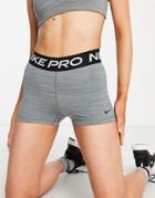 Nike Pro Training 365 3-inch Shorts In Gray