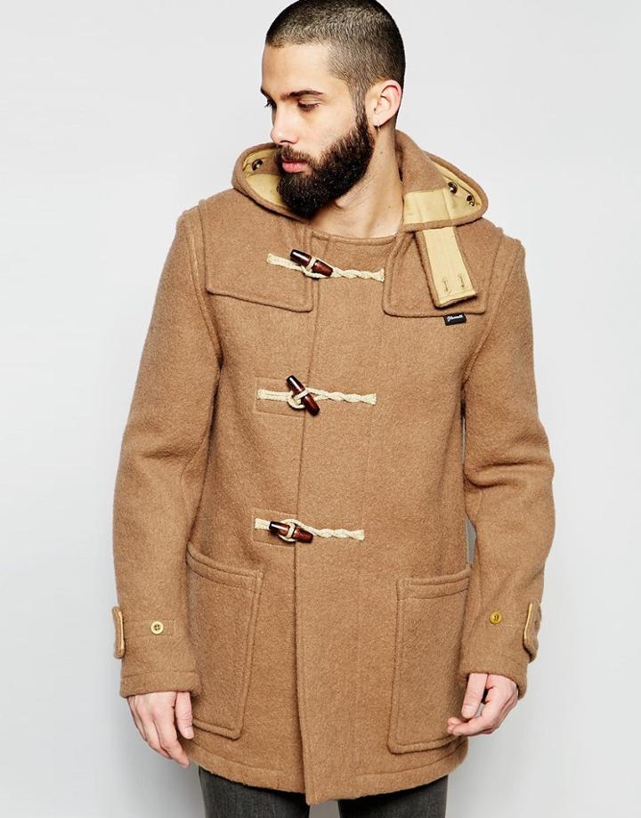 Gloverall Mid Monty Duffle Coat - Beige