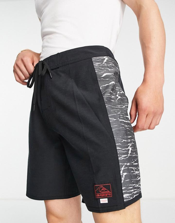 Quiksilver X Stranger Things Lenora Hills Original Arch Board Shorts In Black