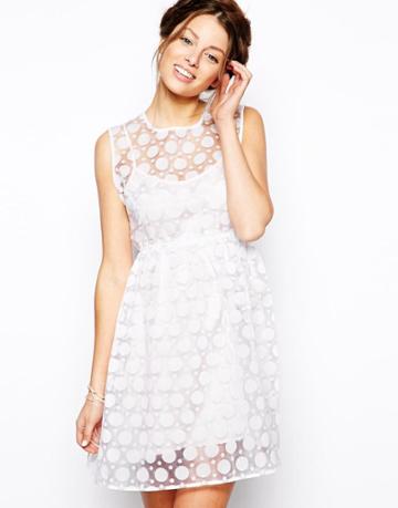 Little White Lies Layered Polka Dot Organza Dress