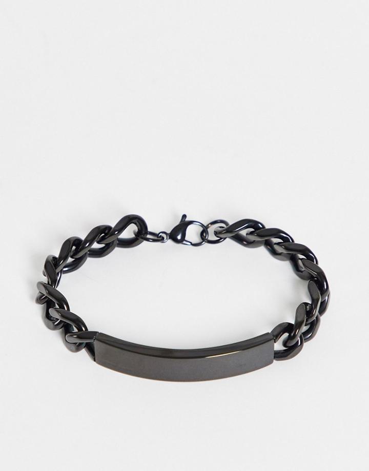 Steve Madden Id Bracelet In Black