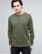Solid Sweatshirt In Khaki - Gray