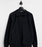 Calvin Klein Asos Exclusive Polar Fleece Half Zip Sweatshirt In Black
