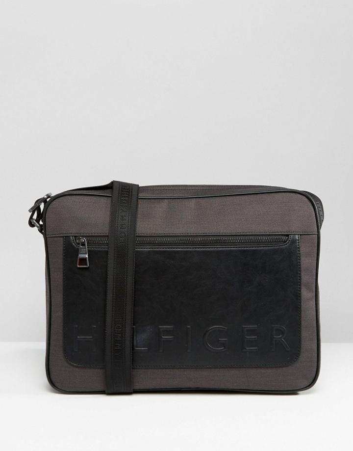 Tommy Hilfiger Logo Messenger Bag - Black