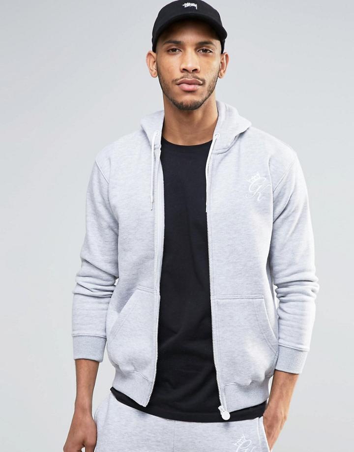 Gym King Zip Up Hoodie - Gray