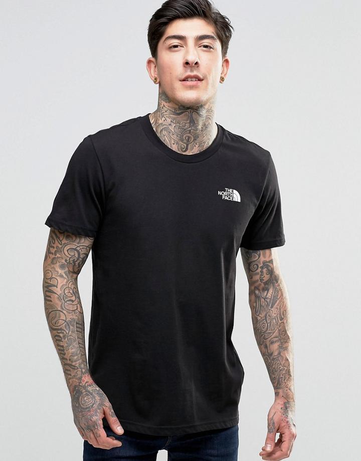 The North Face T-shirt With Chest Logo In Black - Black