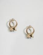 Asos Crystal Ring Stud Earrings - Gold