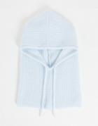Asos Design Rib Knit Snood With Ties In Blue-blues