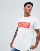 Boohooman T-shirt With 1990 Print - White