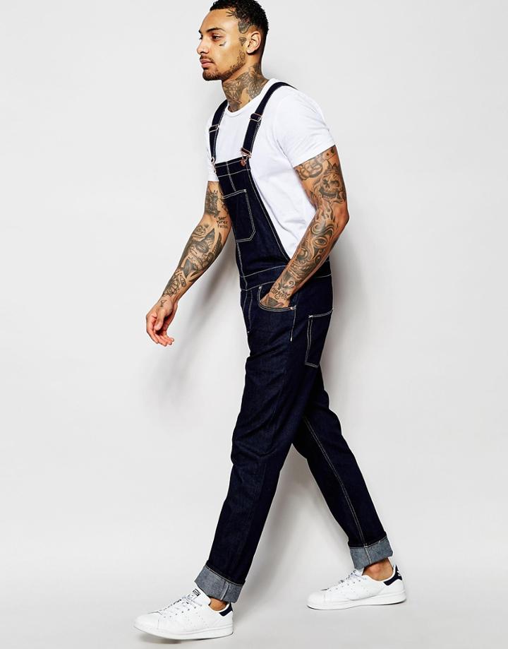 Asos Overalls In Denim - Indigo