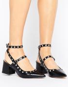 Asos Seattle Studded Point Shoes - Black
