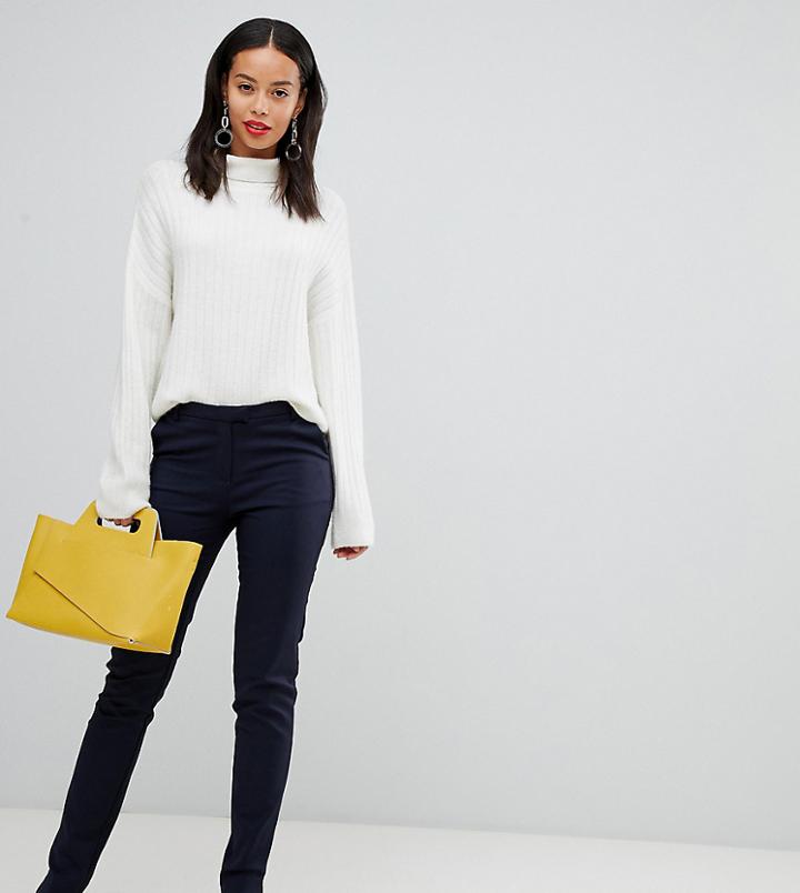 Y.a.s Tall Ecco Tailored Ankle Length Cigarette Pants In Navy
