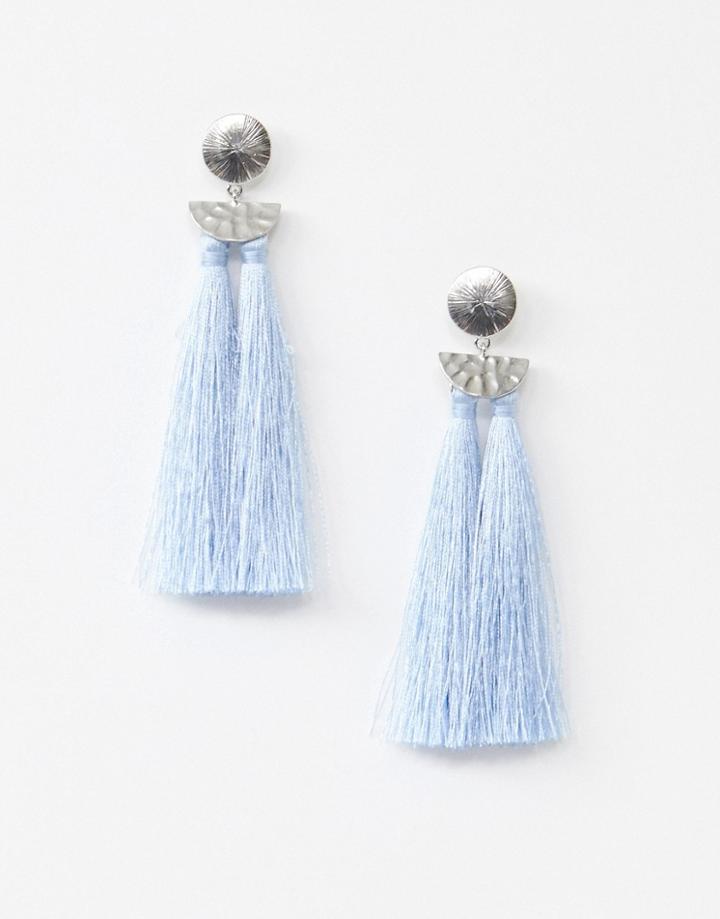 Pieces Kasia Tassel Earrings - Blue