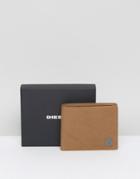Diesel Leather Wallet With Stud Detail Brown - Brown