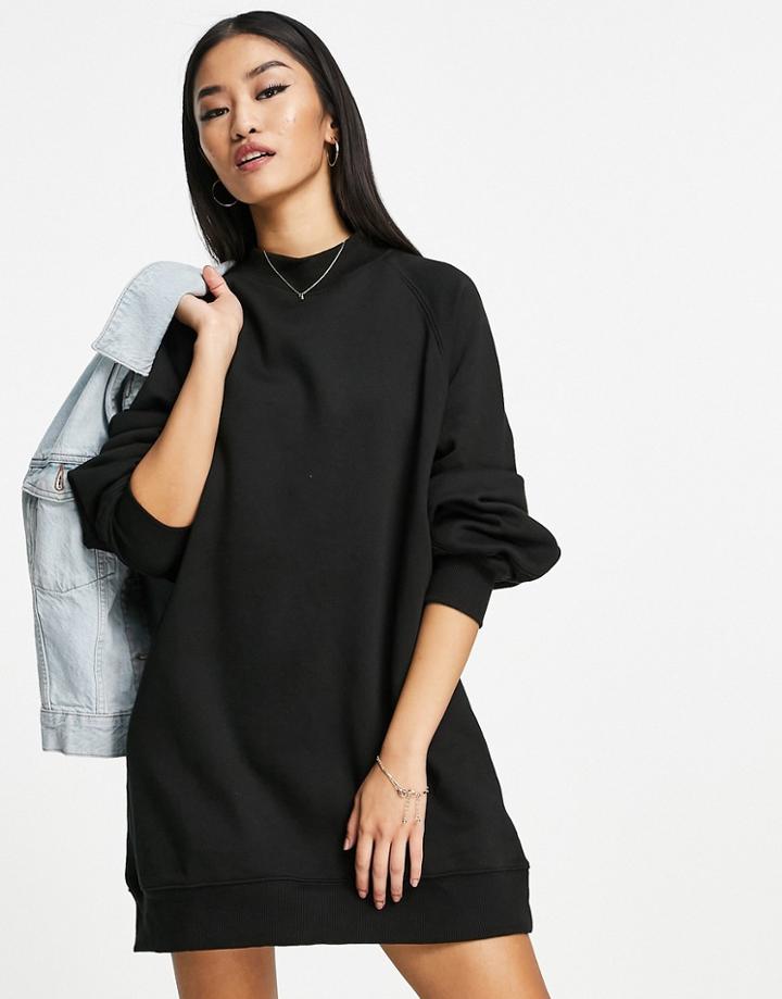 Pull & Bear Oversized Sweats Dress In Black