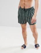 Weekday Tan Striped Swim Shorts - Multi