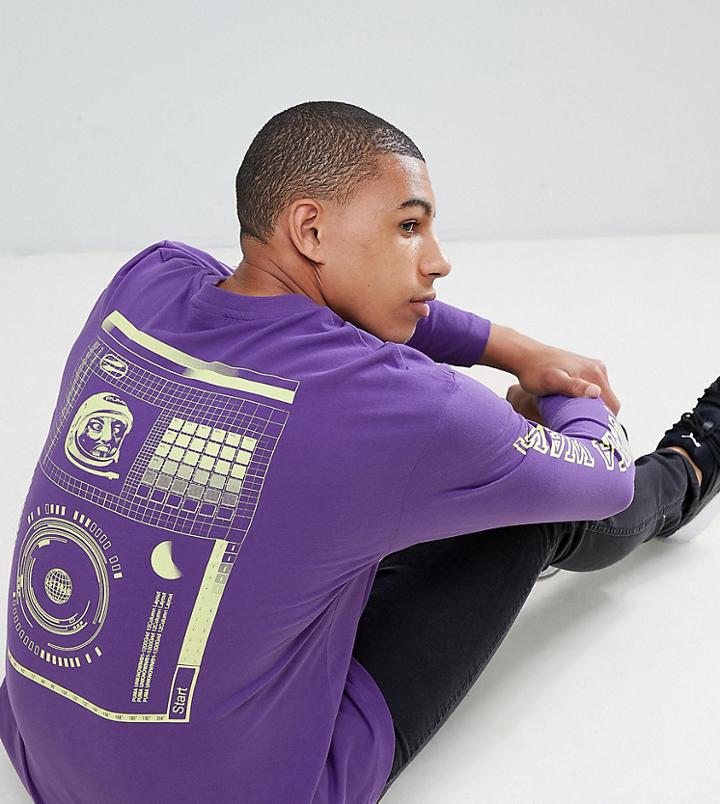 Puma Graphic Long Sleeve T-shirt - Purple