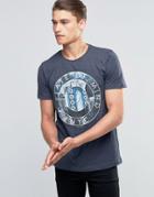 Esprit Crew Neck T-shirt With New York City Print - Navy
