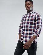 Tommy Hilfiger Inger Large Check Shirt In Slim Fit - Black