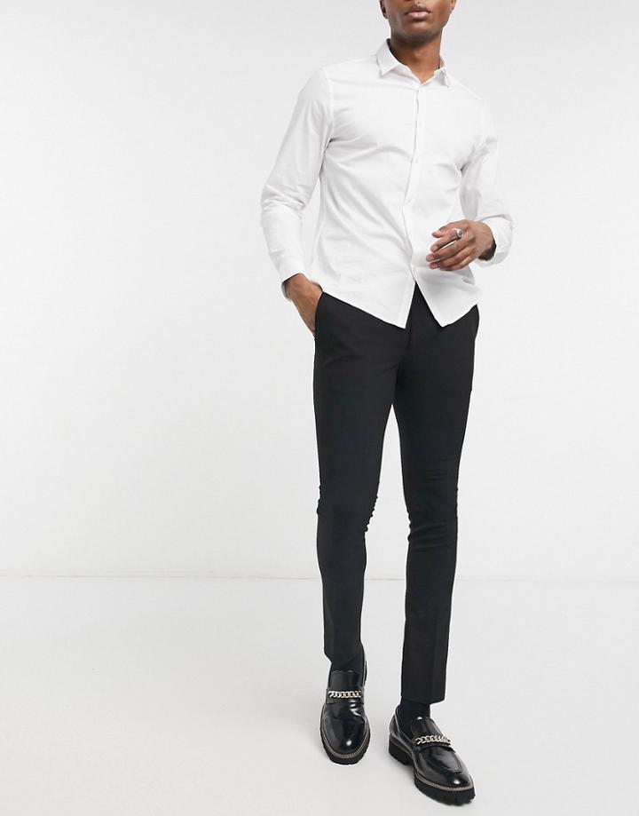 Bolongaro Trevor Plain Skinny Suit Pants In Black