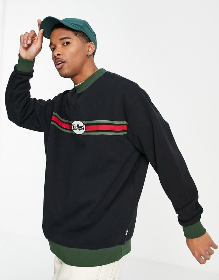 Kickers Oval Logo Sweatshirt In Black