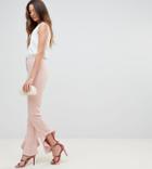 Asos Tall Tailored Soft Fluted Slim Pants - Pink