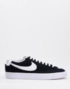 Nike Blazer Low '77 Suede Sneakers In Black/white