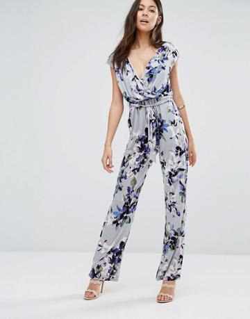 Uttam Boutique Floral Jumpsuit - Gray