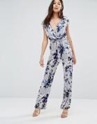 Uttam Boutique Floral Jumpsuit - Gray